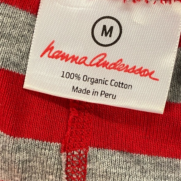 Hanna Andersson organic Swedish pajama pants for her SOLD OUT red and grey Med - Picture 2 of 6